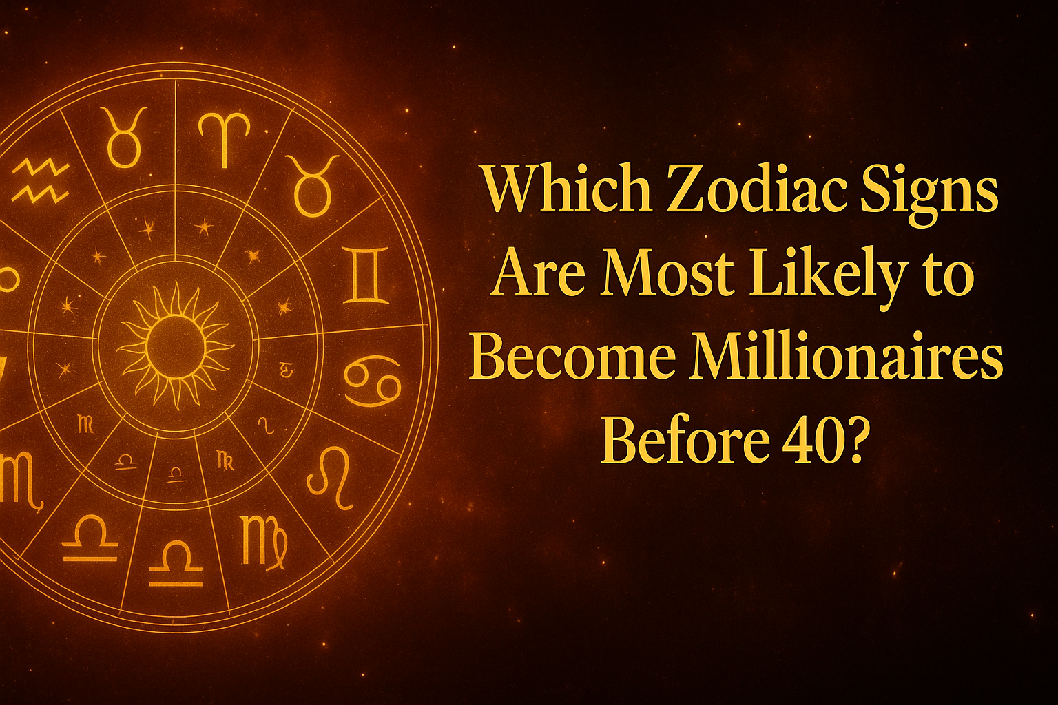 π΅ Which Zodiac Signs Are Most Likely to Become Millionaires Before 40? π΅ Which Zodiac Signs Are Most Likely to Become Millionaires Before 40?