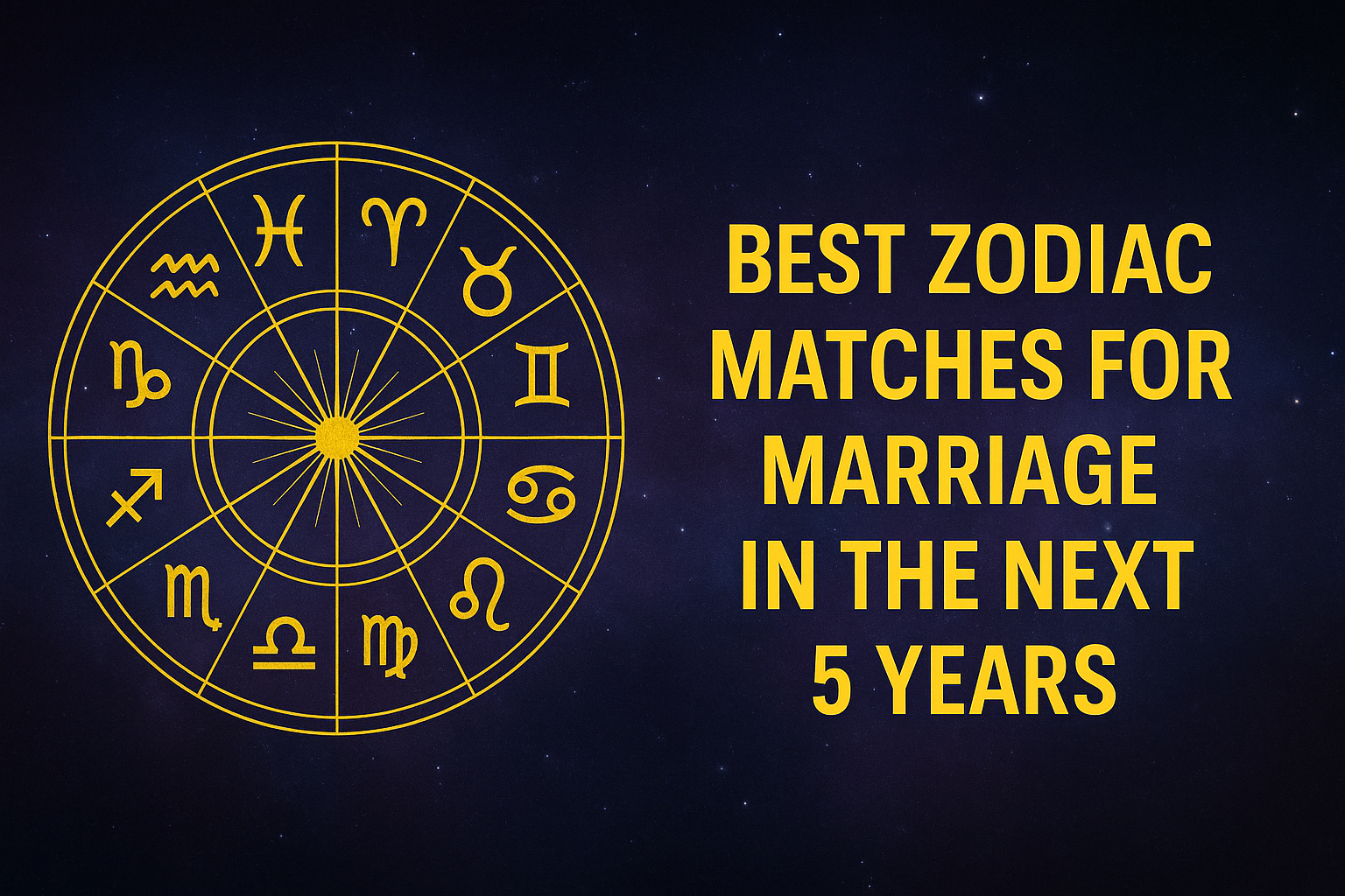 πBest Zodiac Matches for Marriage in the Next 5 Years πBest Zodiac Matches for Marriage in the Next 5 Years