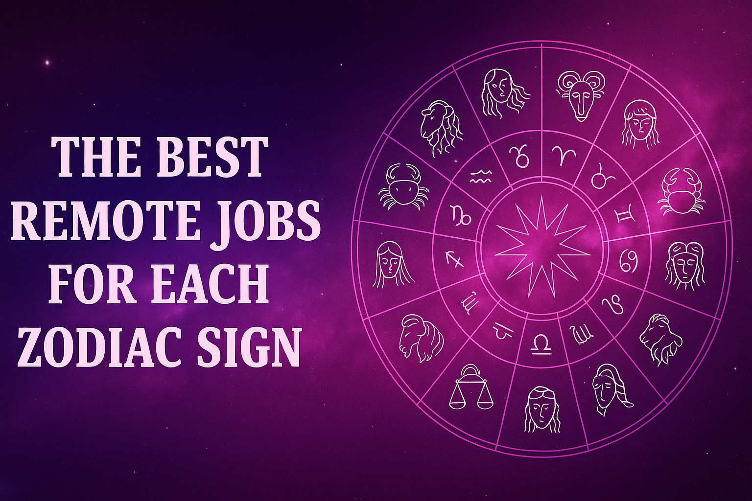 💼 The Best Remote Jobs for Each Zodiac Sign