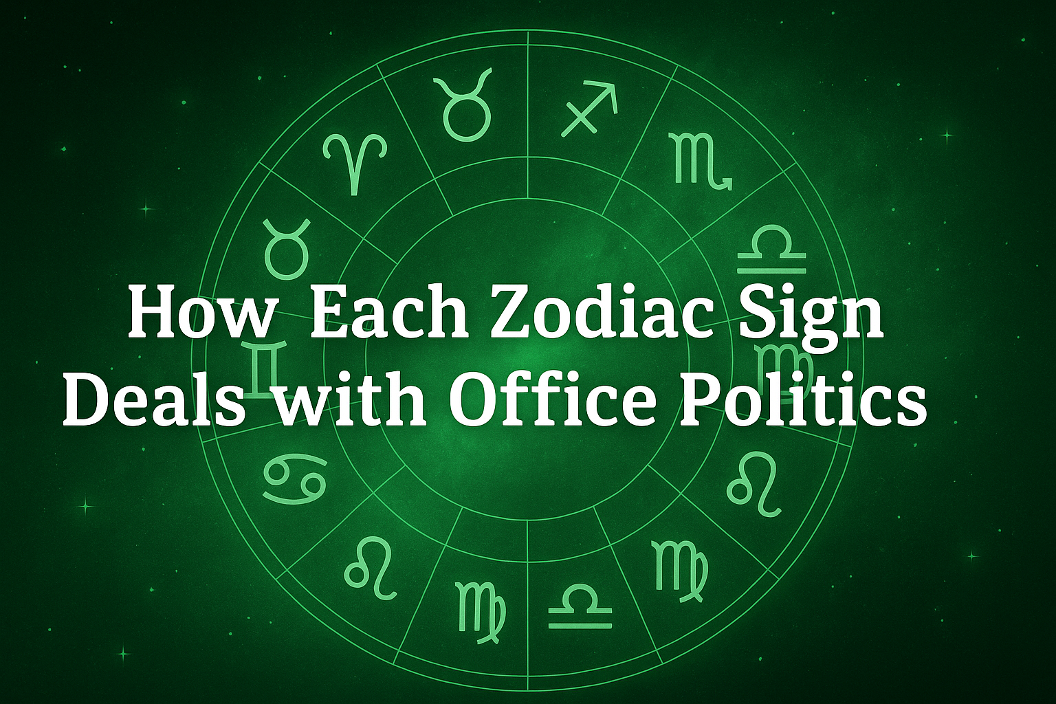 🏢 How Each Zodiac Sign Deals with Office Politics