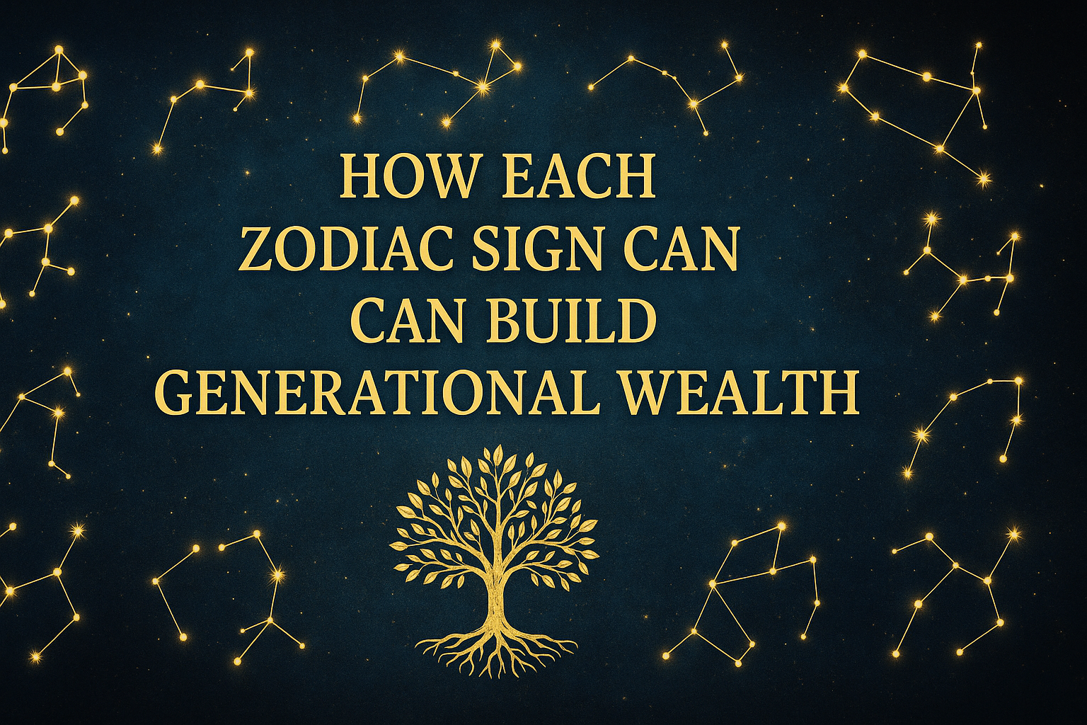 💰How Each Zodiac Sign Can Build Generational Wealth 💰How Each Zodiac Sign Can Build Generational Wealth