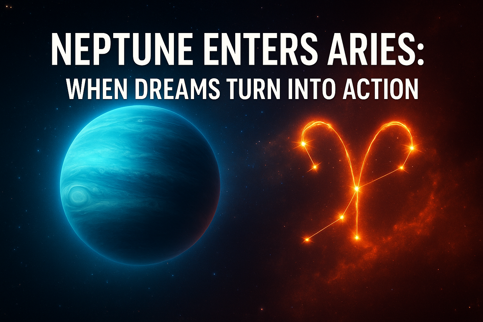 🌊 Neptune Enters Aries: When Dreams Turn Into Action 🌊 Neptune Enters Aries: When Dreams Turn Into Action