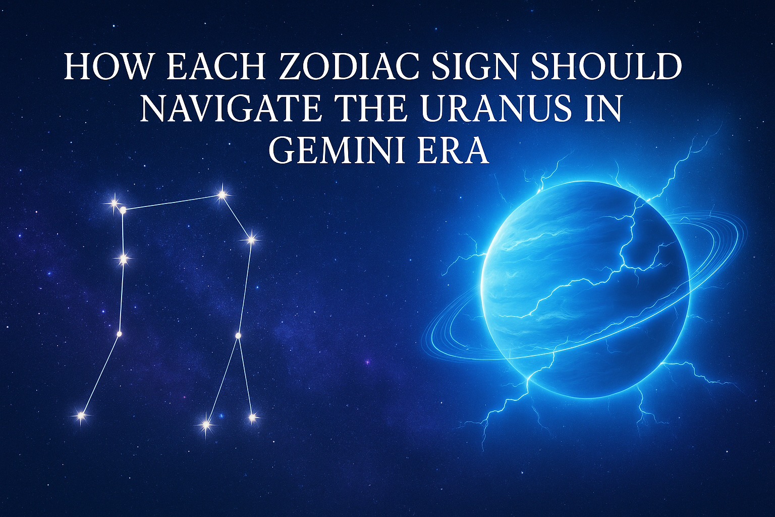 ๐ช๏ธ How Each Zodiac Sign Should Navigate the Uranus in Gemini Era ๐ช๏ธ How Each Zodiac Sign Should Navigate the Uranus in Gemini Era