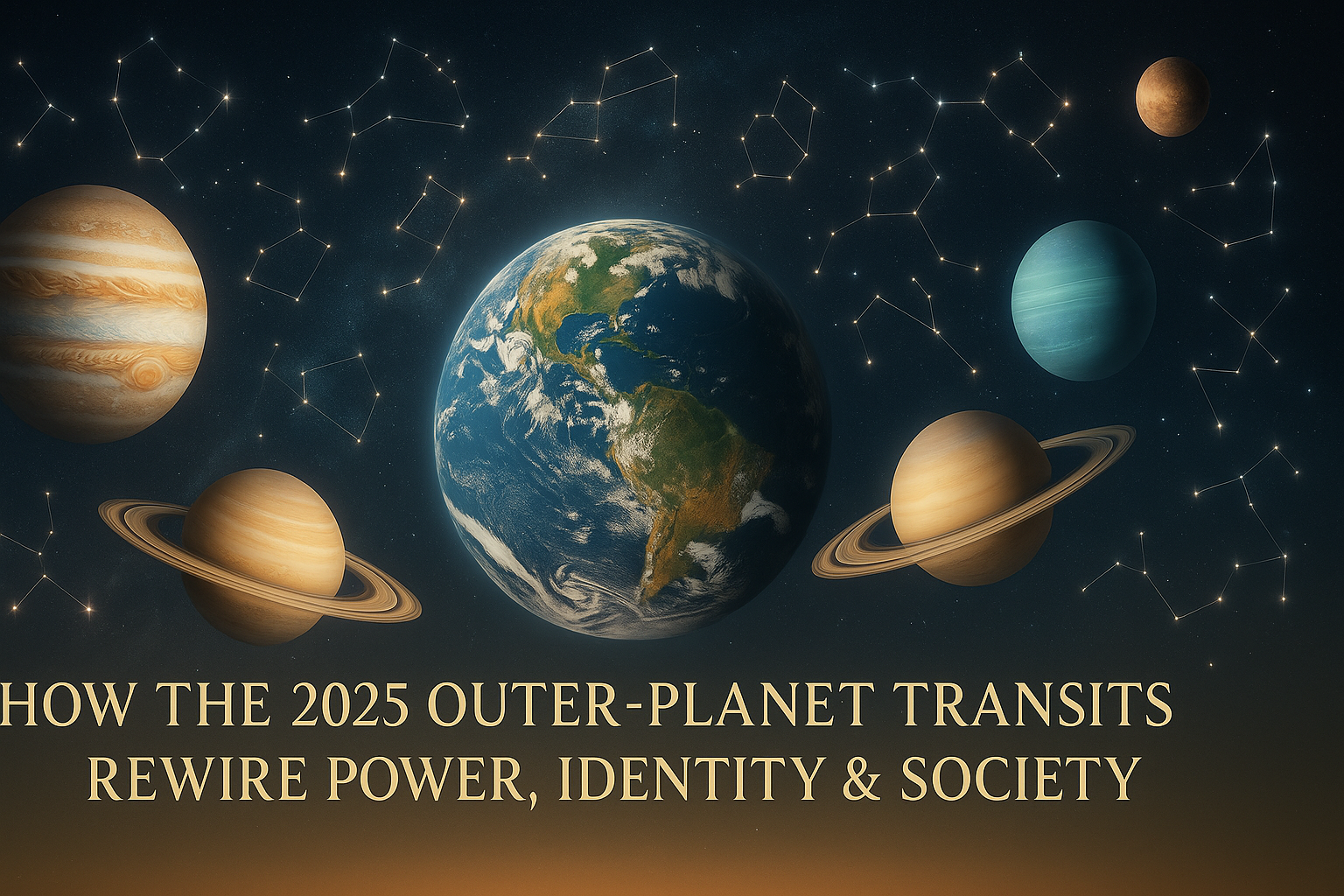 🌍 How Major Outer-Planet Transits in 2025 Rewire Social Structures, Business, Identity & Power