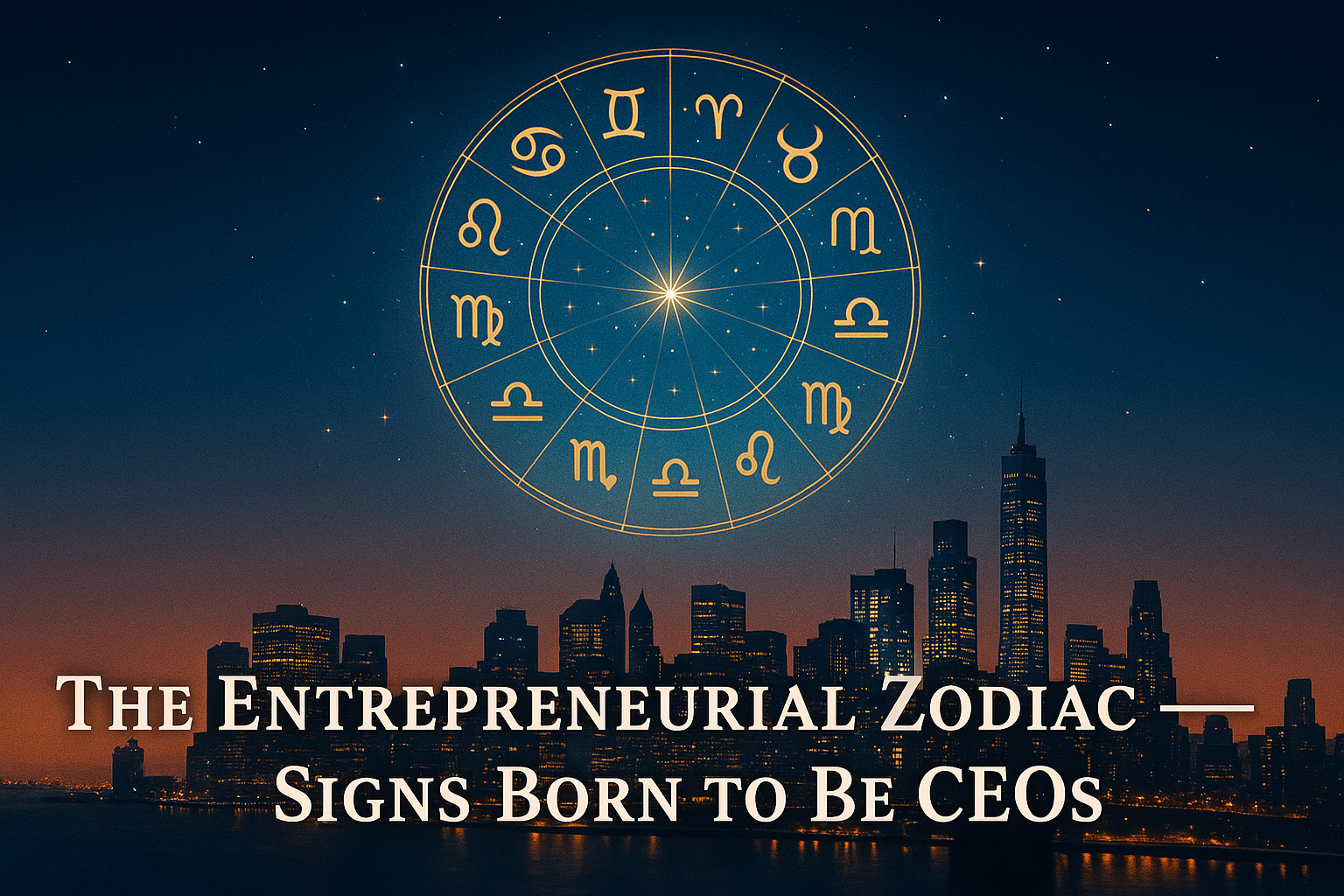 The Entrepreneurial Zodiac β Signs Born to Be CEOs The Entrepreneurial Zodiac β Signs Born to Be CEOs