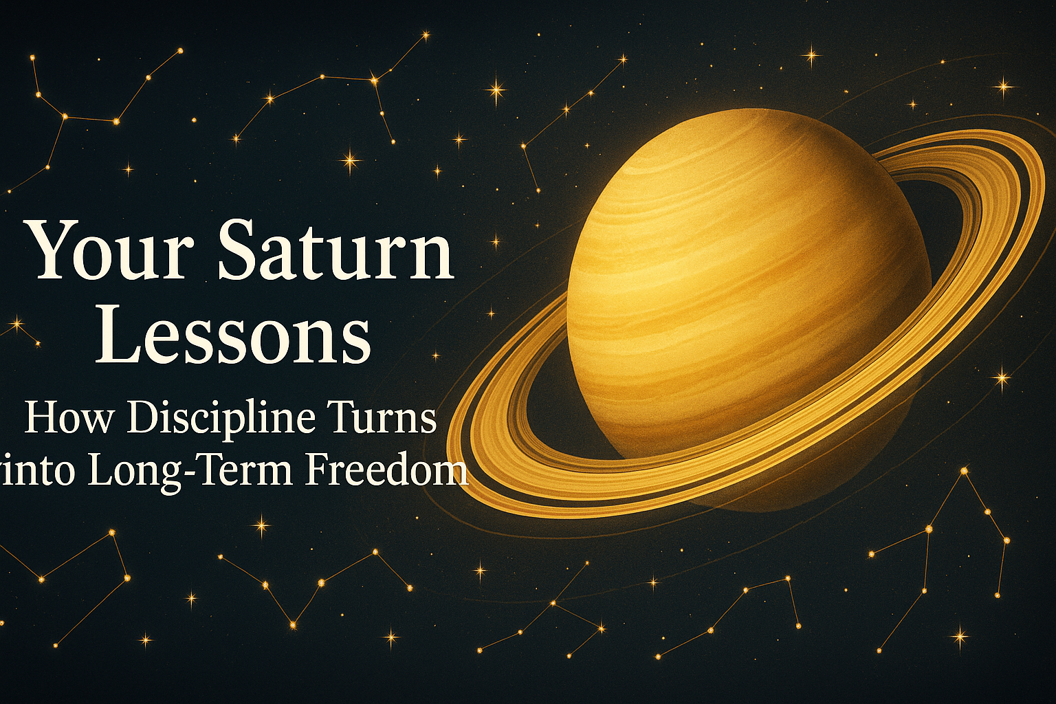 Your Saturn Lessons β How Discipline Turns into Long-Term Freedom Your Saturn Lessons β How Discipline Turns into Long-Term Freedom