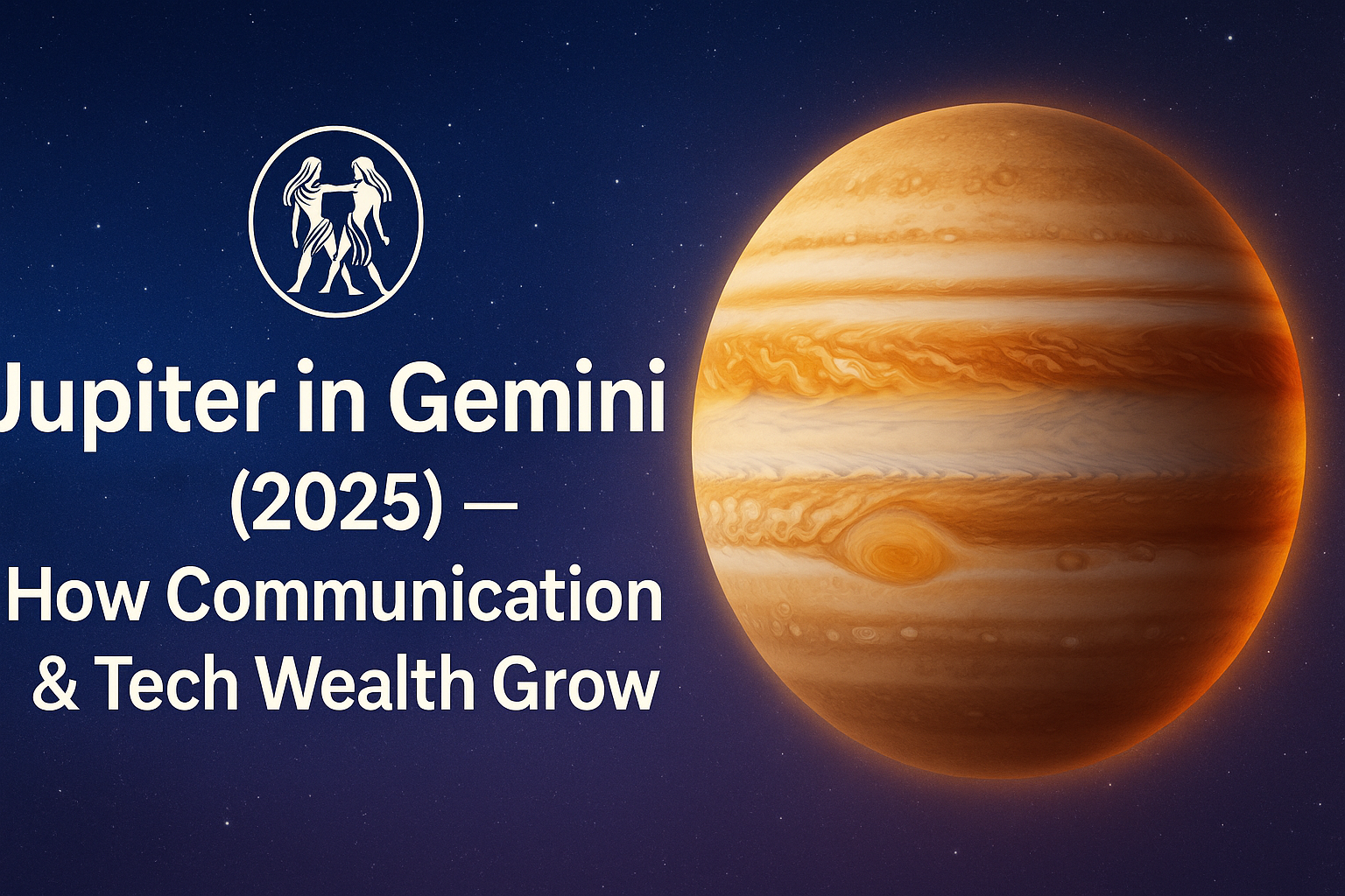 π Jupiter in Gemini (2025) β How Communication & Tech Wealth Grow π Jupiter in Gemini (2025) β How Communication & Tech Wealth Grow