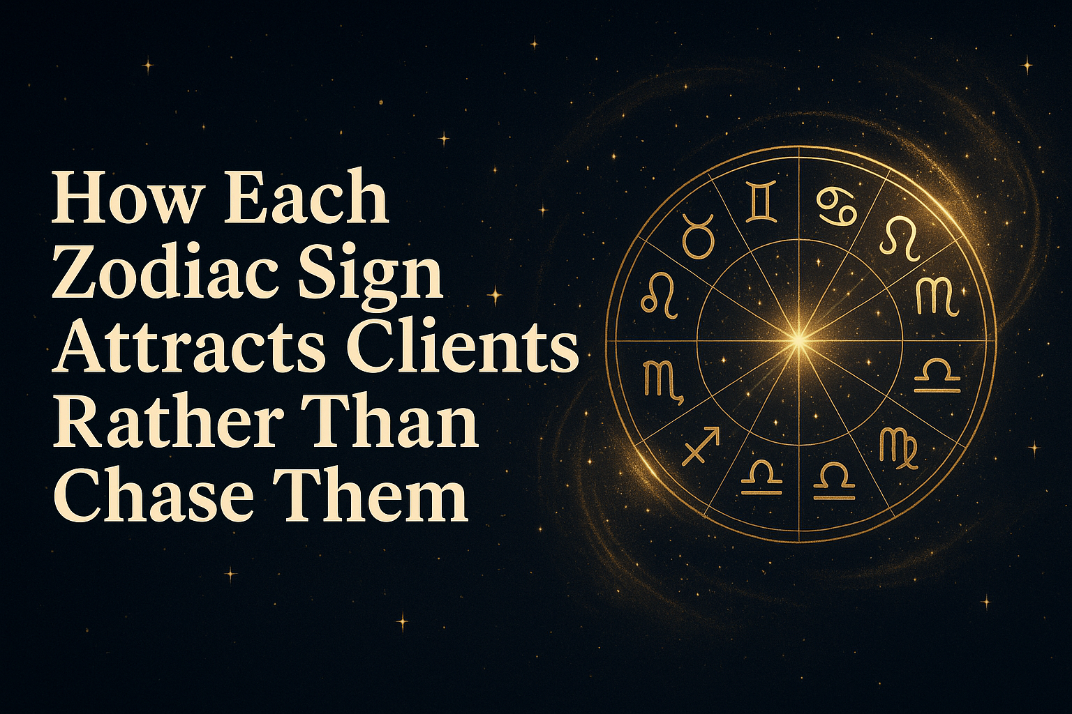 π How Each Zodiac Sign Attracts Clients Rather Than Chase Them π How Each Zodiac Sign Attracts Clients Rather Than Chase Them