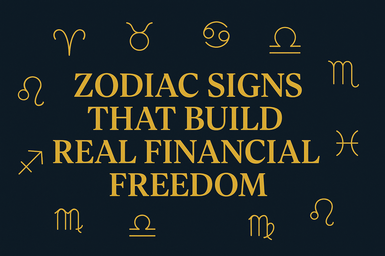💰✨ Zodiac Signs That Build Real Financial Freedom 💰✨ Zodiac Signs That Build Real Financial Freedom