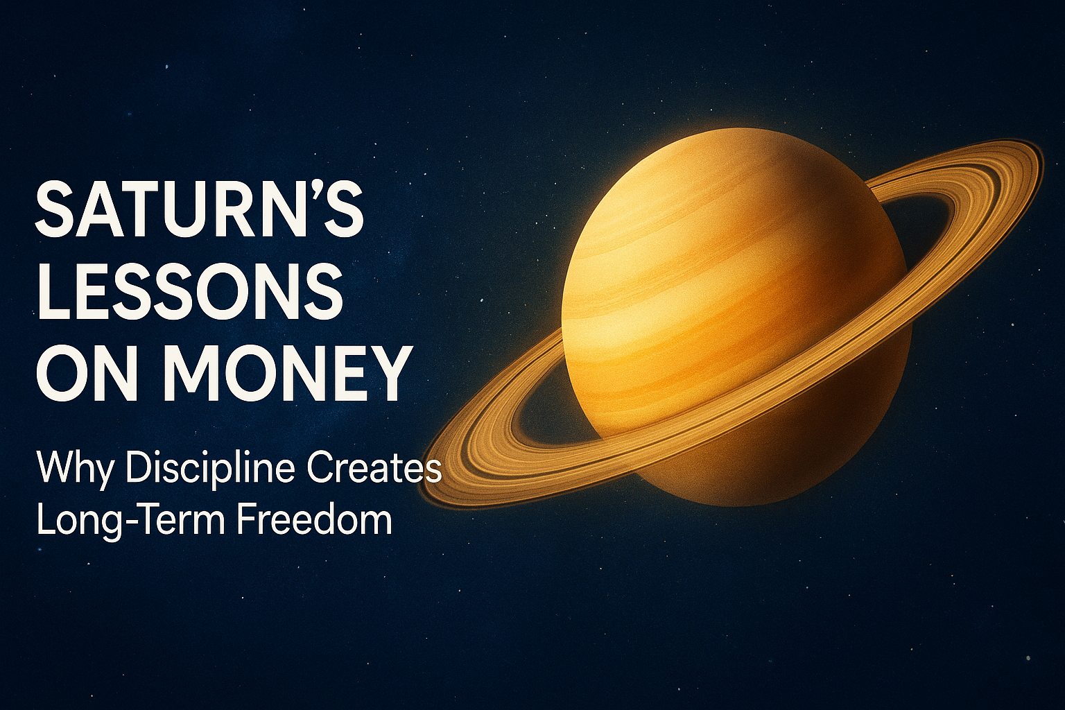 πͺ Saturnβs Lessons on Money β Why Discipline Creates Long-Term Freedom πͺ Saturnβs Lessons on Money β Why Discipline Creates Long-Term Freedom
