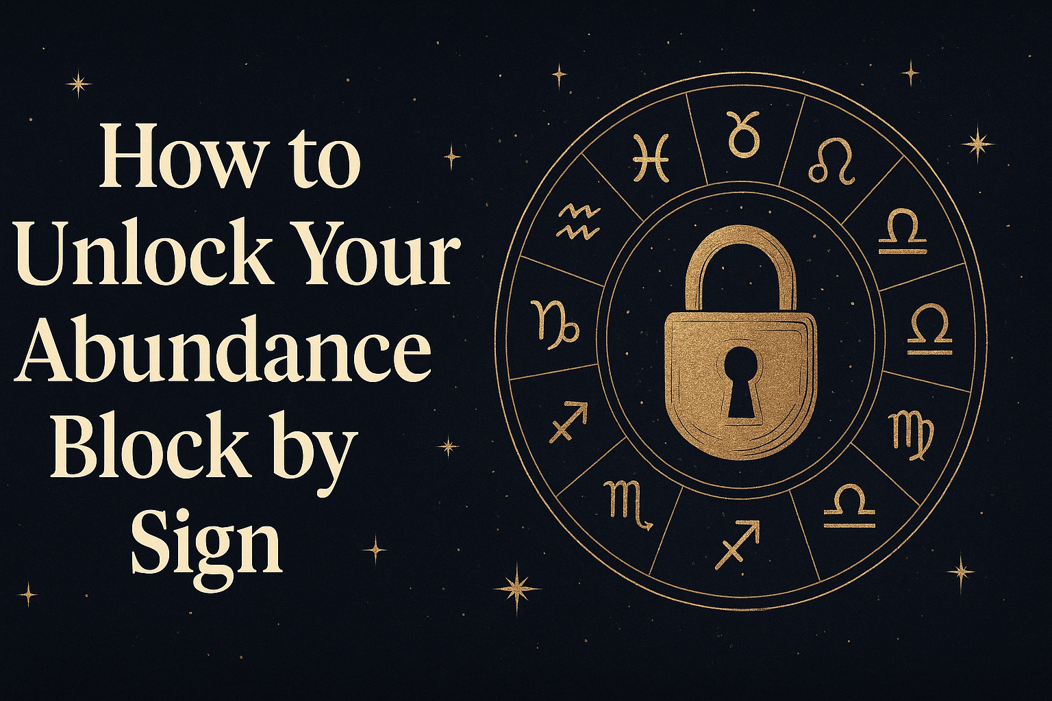 How to Unlock Your Abundance Block by Sign How to Unlock Your Abundance Block by Sign