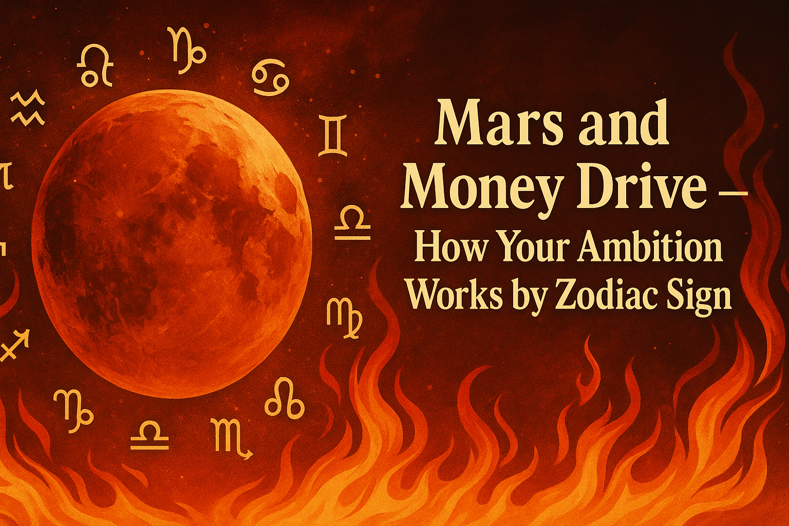 🔥 Mars and Money Drive — How Your Ambition Works by Zodiac Sign