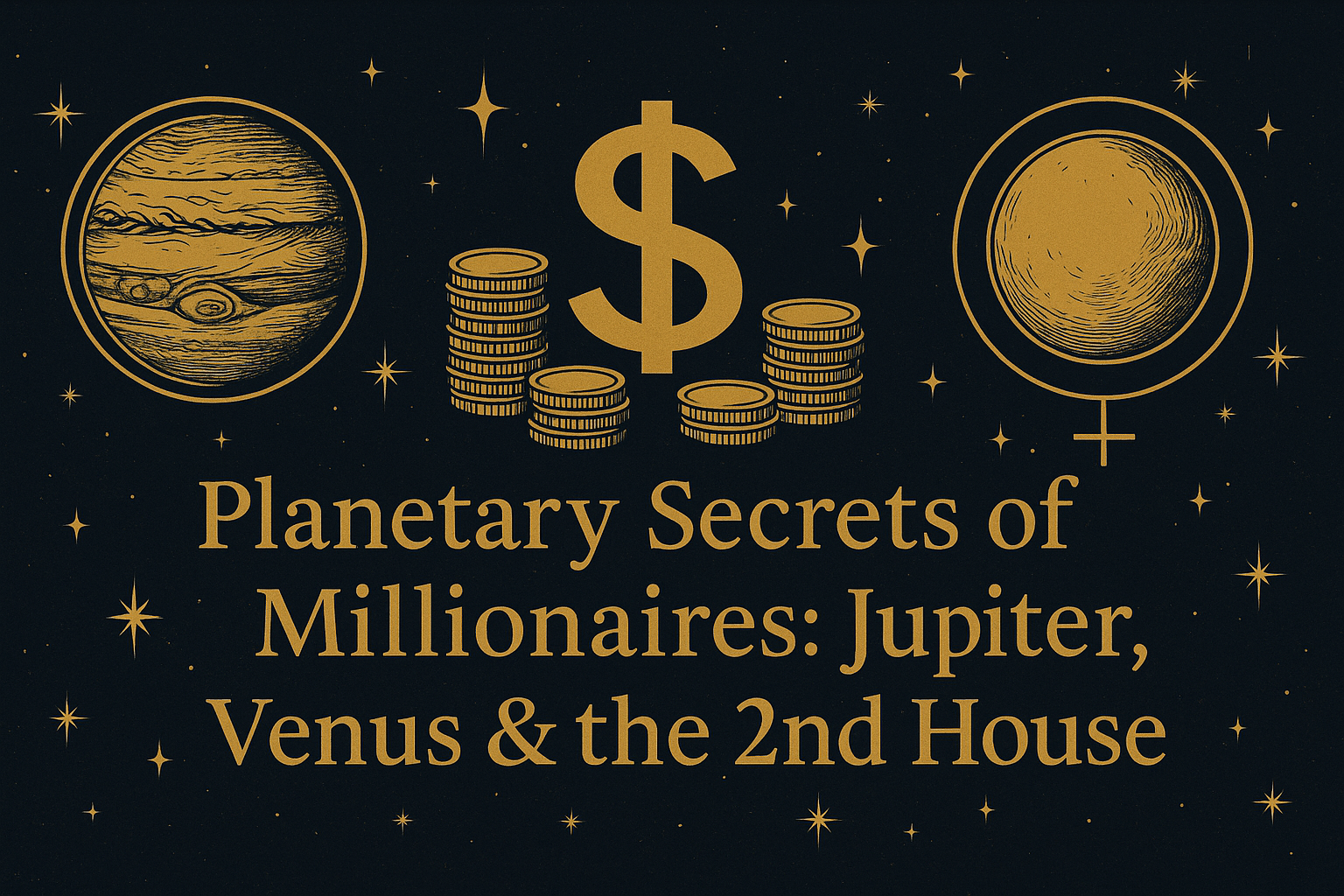 Title: Planetary Secrets of Millionaires β How Jupiter, Venus & the 2nd House Shape Financial Destiny Title: Planetary Secrets of Millionaires β How Jupiter, Venus & the 2nd House Shape Financial Destiny